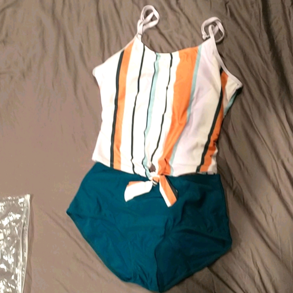 striped tankini